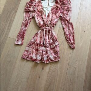 Flying Monkey Pink Floral Mini Dress